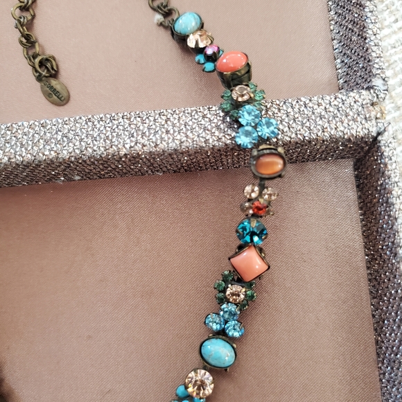 Sorrelli Turquoise Coral Crystal Necklace - Picture 5 of 9